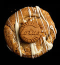 Lotus Biscoff gourmet cookie with white chocolate drizzle